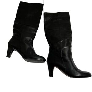 Elegant Black Heeled Boots for Women